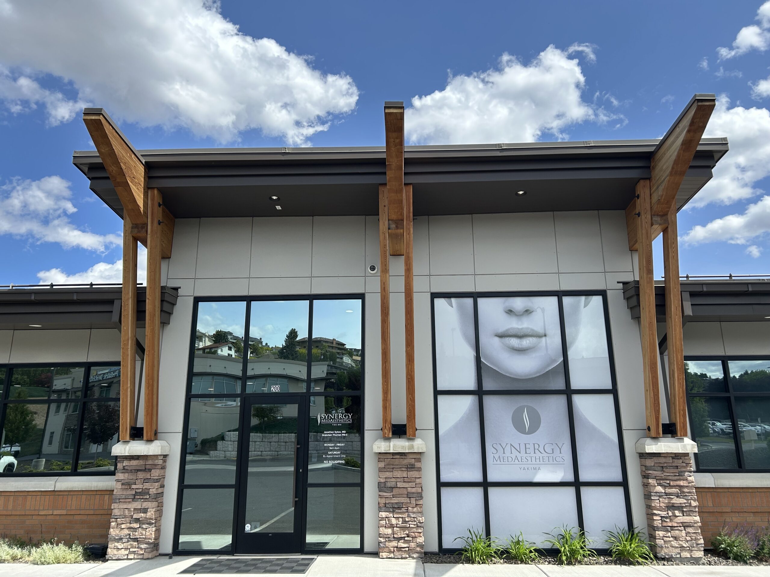 Clean, professional medical spa treatment room with neutral tones at Synergy Medaesthetics in Yakima